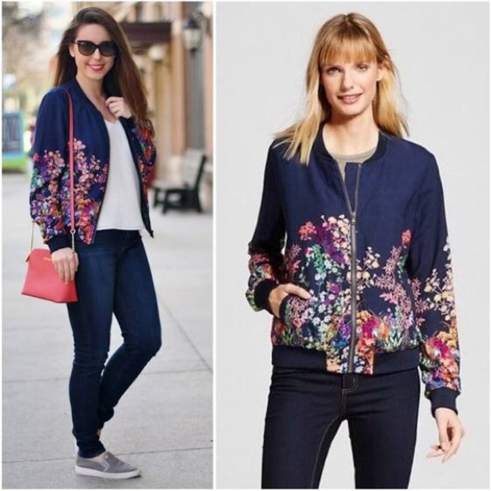 Merona Navy Floral jacket